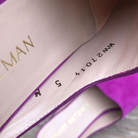 Stuart Weitzman Mulearky Begonia Suede Flat Mules - Picture 9 of 11